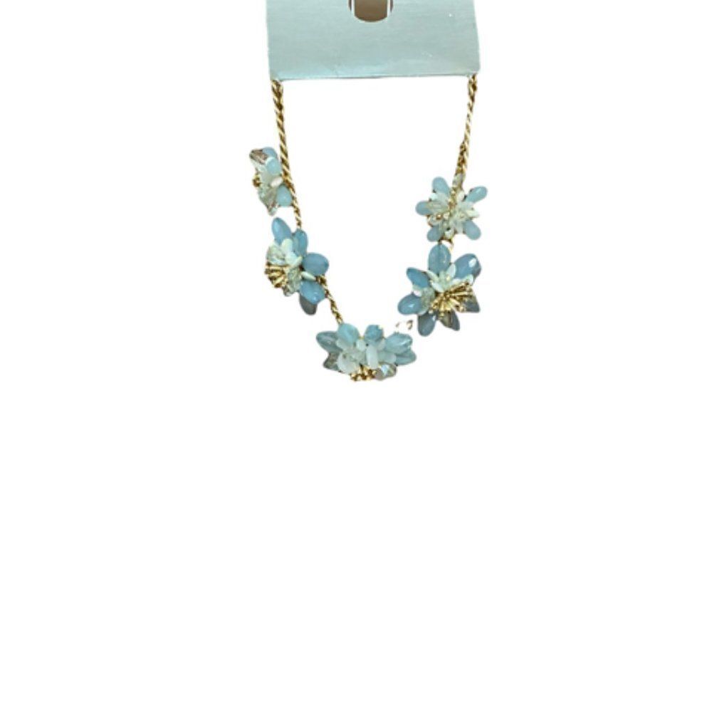 Teal blue necklace 